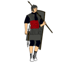 Dibujo Soldado romano pintado por clavasquin