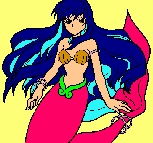 Dibujo Sirena pintado por Rosy160205