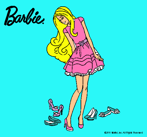 Barbie y su colección de zapatos