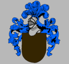 Dibujo Escudo de armas y casco pintado por chails2