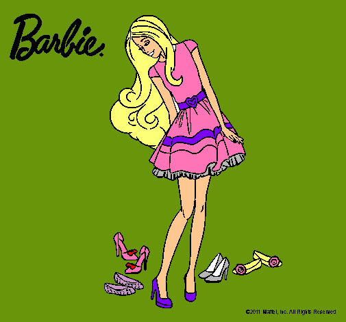 Barbie y su colección de zapatos