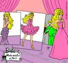 Dibujo Barbie, desfilando por la pasarela pintado por yavis