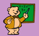 Dibujo Profesor oso pintado por yolenny