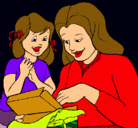 Dibujo Madre e hija pintado por Fedeee