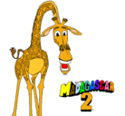 Dibujo Madagascar 2 Melman pintado por cristianeze