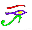 Dibujo Ojo Horus pintado por andreu