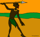 Dibujo Cazador africano II pintado por maRby