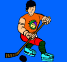 Dibujo Jugador de hockey sobre hielo pintado por carlitos