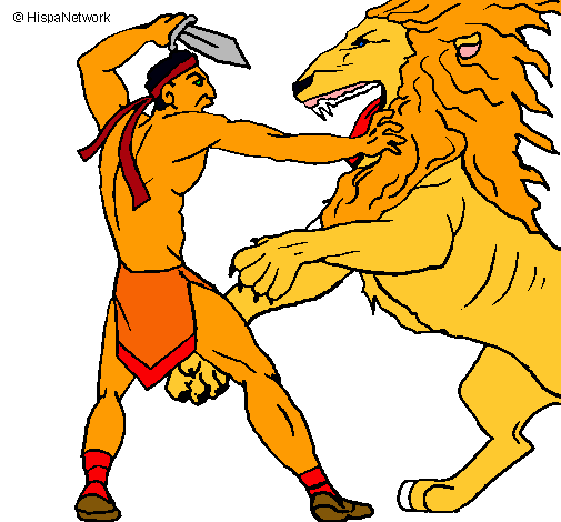 Gladiador contra león