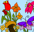 Dibujo Fauna y flora pintado por pico