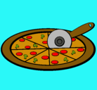 Dibujo Pizza pintado por pizza