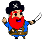 Dibujo Pirata pintado por malo 