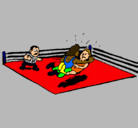Dibujo Lucha en el ring pintado por albertpm