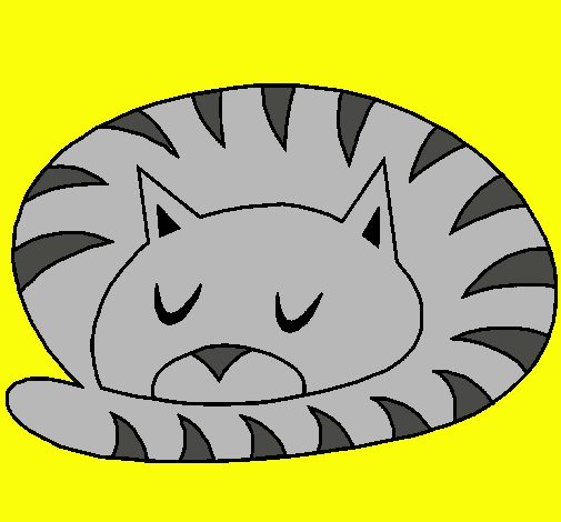 Dibujo Gato durmiendo pintado por LuciaLG