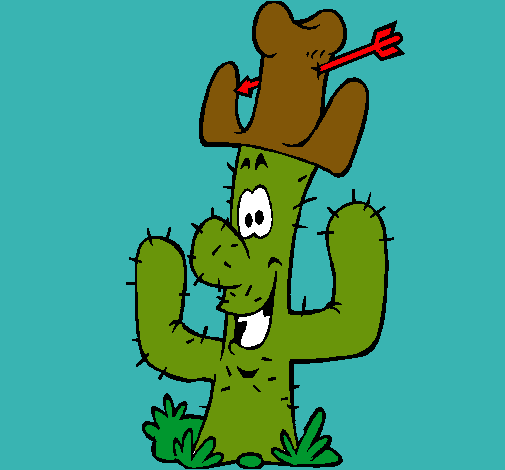 Cactus con sombrero