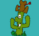 Dibujo Cactus con sombrero pintado por bbbbbbbbbggb