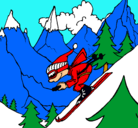 Dibujo Esquiador pintado por sebita