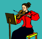Dibujo Dama violinista pintado por sandraP