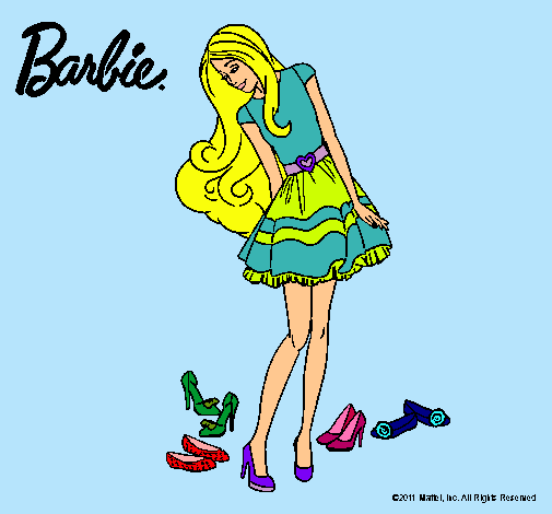 Barbie y su colección de zapatos