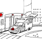 Dibujo Ambulancia en el hospital pintado por damabiahs