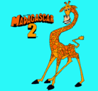 Dibujo Madagascar 2 Melman pintado por mariadaniela