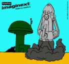 Dibujo Imaginext 8 pintado por silver