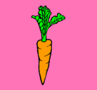 Dibujo zanahoria pintado por arancha