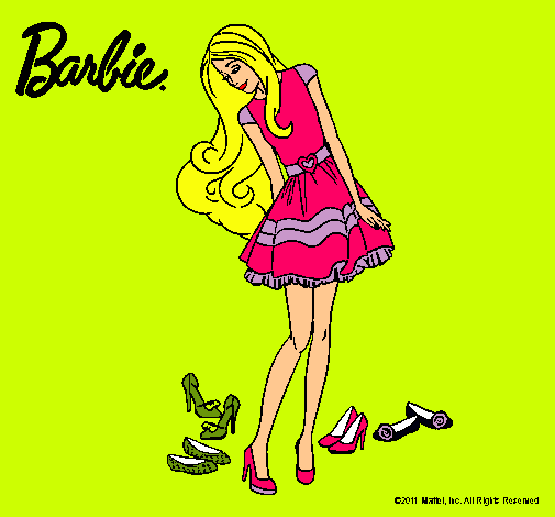 Barbie y su colección de zapatos