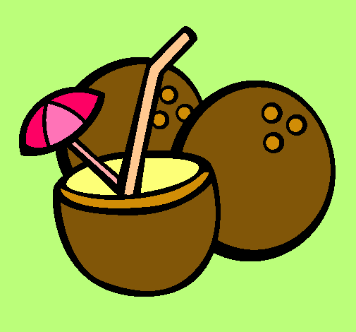 Dibujo Cóctel de coco pintado por lucy2