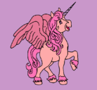Dibujo Unicornio con alas pintado por andrea1735