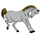 Dibujo Caballo bailando pintado por caballos