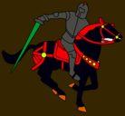 Dibujo Caballero a caballo IV pintado por elzorro
