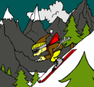 Dibujo Esquiador pintado por jeffrey