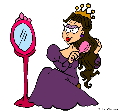 Dibujo Princesa y espejo pintado por lucy2