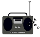 Dibujo Radio cassette 2 pintado por mar4e3i3drsf