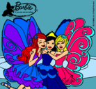 Dibujo Barbie y sus amigas en hadas pintado por carolinaprinses