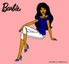 Dibujo Barbie moderna pintado por maRby