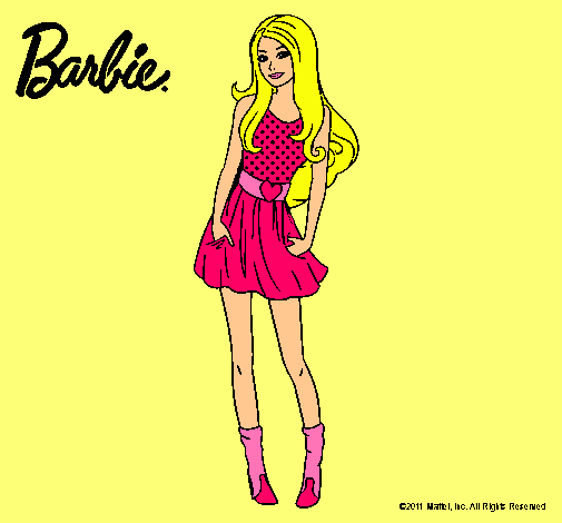 Dibujo Barbie veraniega pintado por bluisa