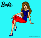 Dibujo Barbie moderna pintado por cantante