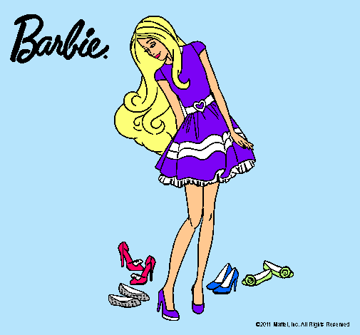 Barbie y su colección de zapatos