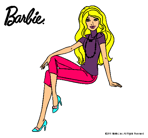 Dibujo Barbie moderna pintado por delfina432