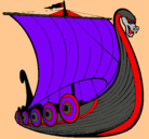 Dibujo Barco vikingo pintado por Pantaraya