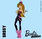 Dibujo Barbie Fashionista 2 pintado por lari