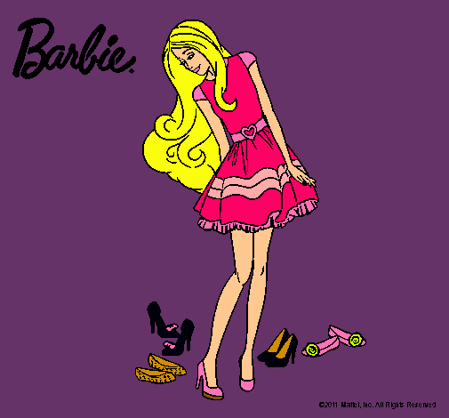 Barbie y su colección de zapatos