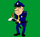 Dibujo Policía haciendo multas pintado por gtggggggg