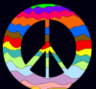 Dibujo Símbolo de la paz pintado por amorypaz