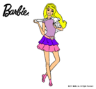 Dibujo Barbie y su mascota pintado por estrel