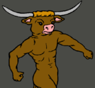 Dibujo Cabeza de búfalo pintado por sebastin