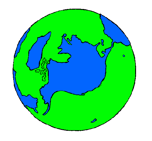 Dibujo Planeta Tierra pintado por tincho