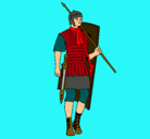 Dibujo Soldado romano pintado por altair